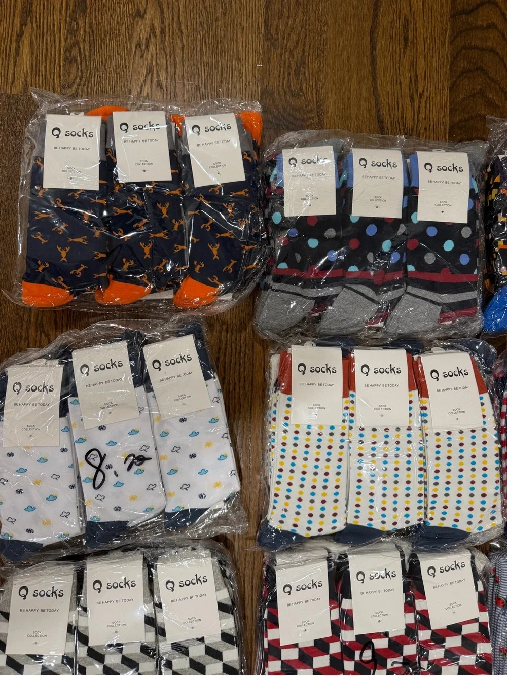 Happy Socks Men's Patterned Crew Socks - Assorted Colors