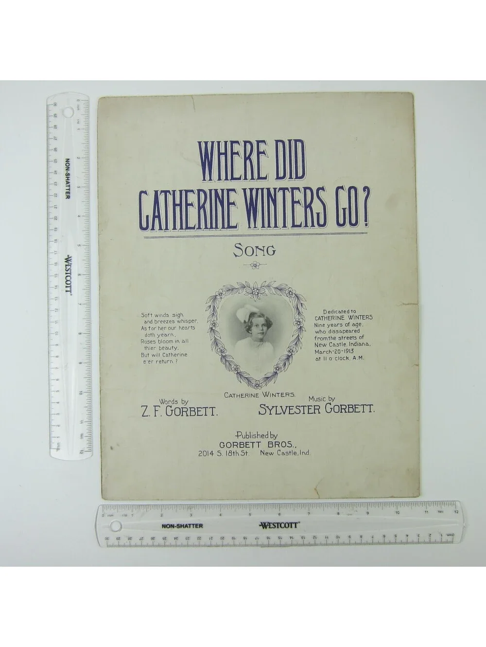 Where Did Catherine Winters Go? Gorbett Bros New Castle Indiana Antique 1914