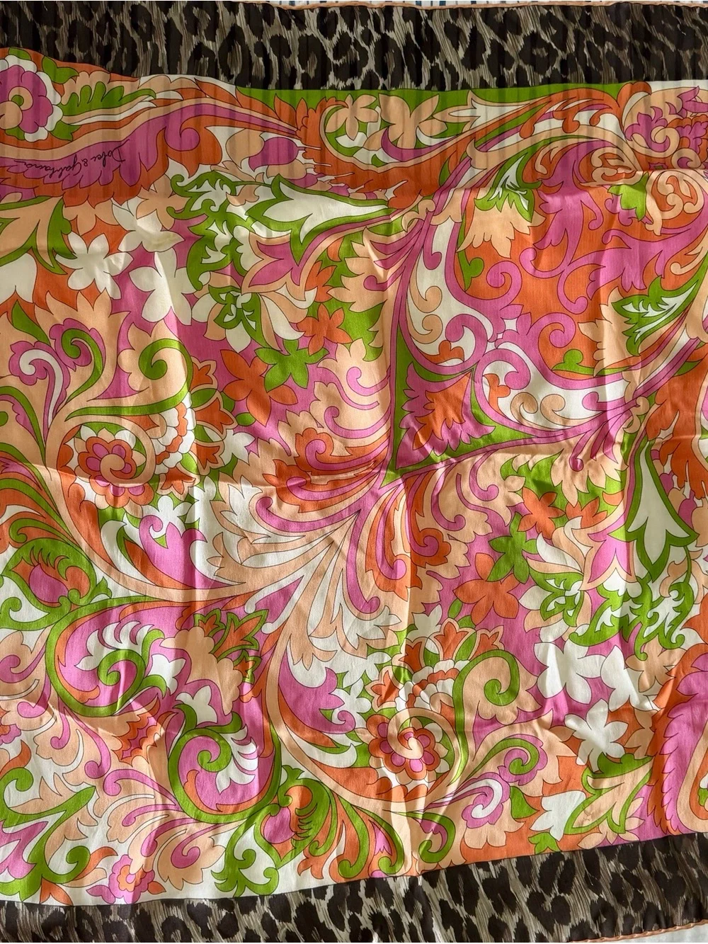 Vintage Designer Dolce & Gabbana 100% Silk Scarf Made in Italy