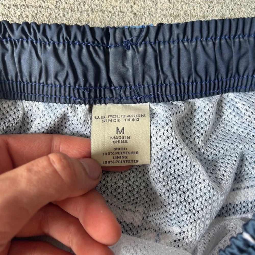Vintage 2000s Y2K US Polo Assn Mens Plaid Swim Trunks