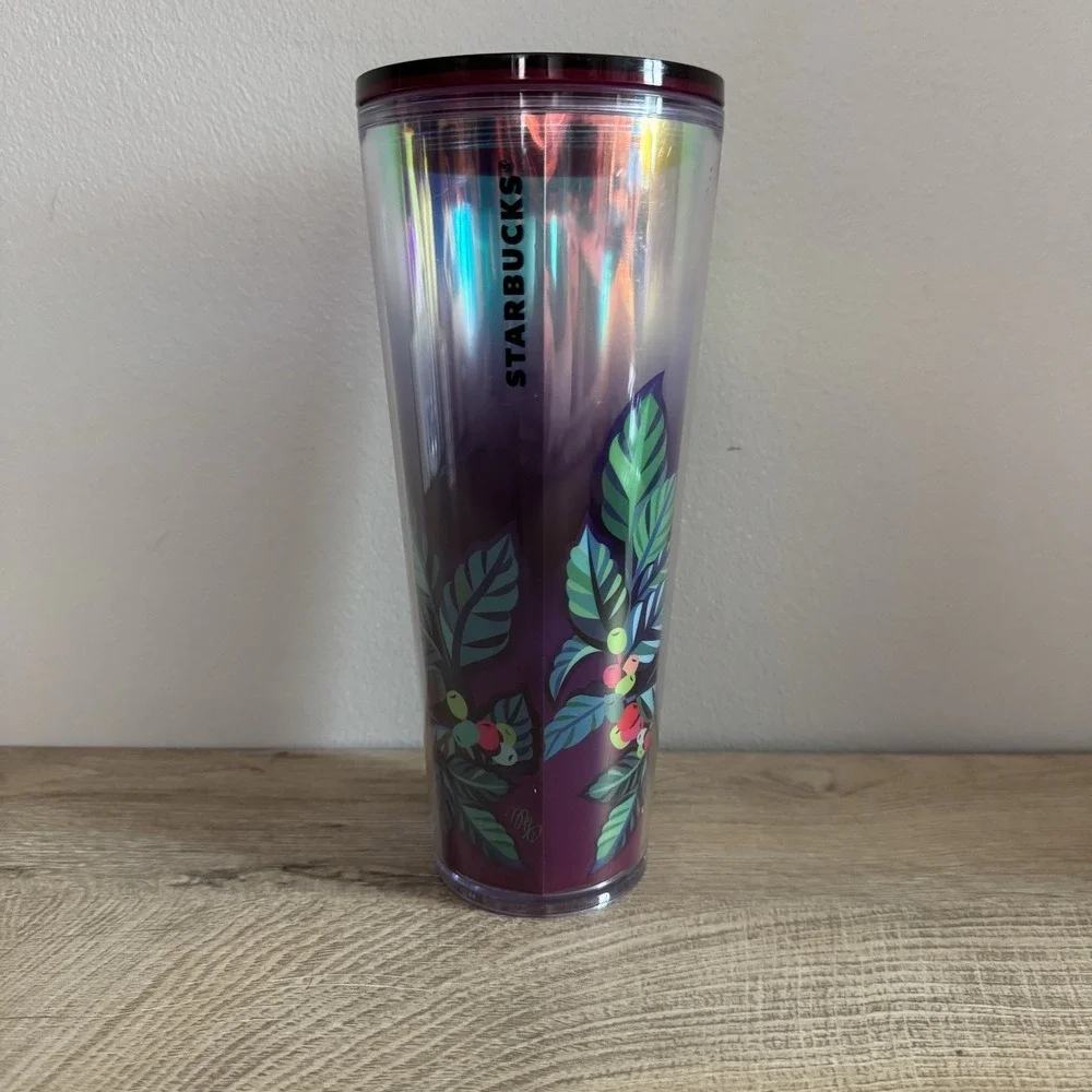 Starbucks Tumbler Water Bottle Yigiao Wang Sign Language 2023‎ 24 oz No Straw