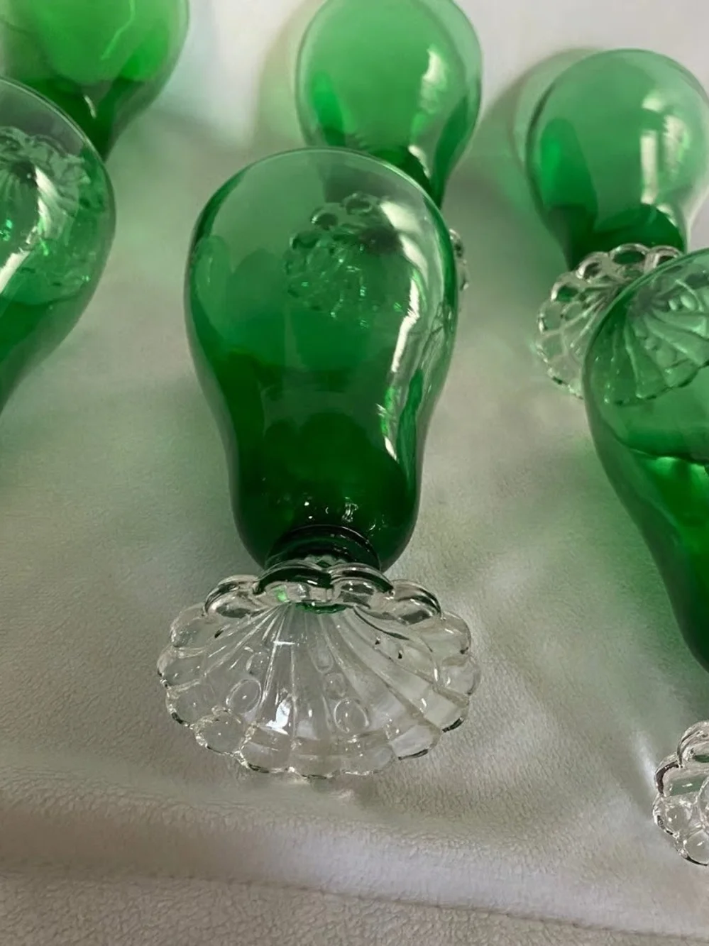 Anchor Hocking Emerald Green Glasses (Set of 12)