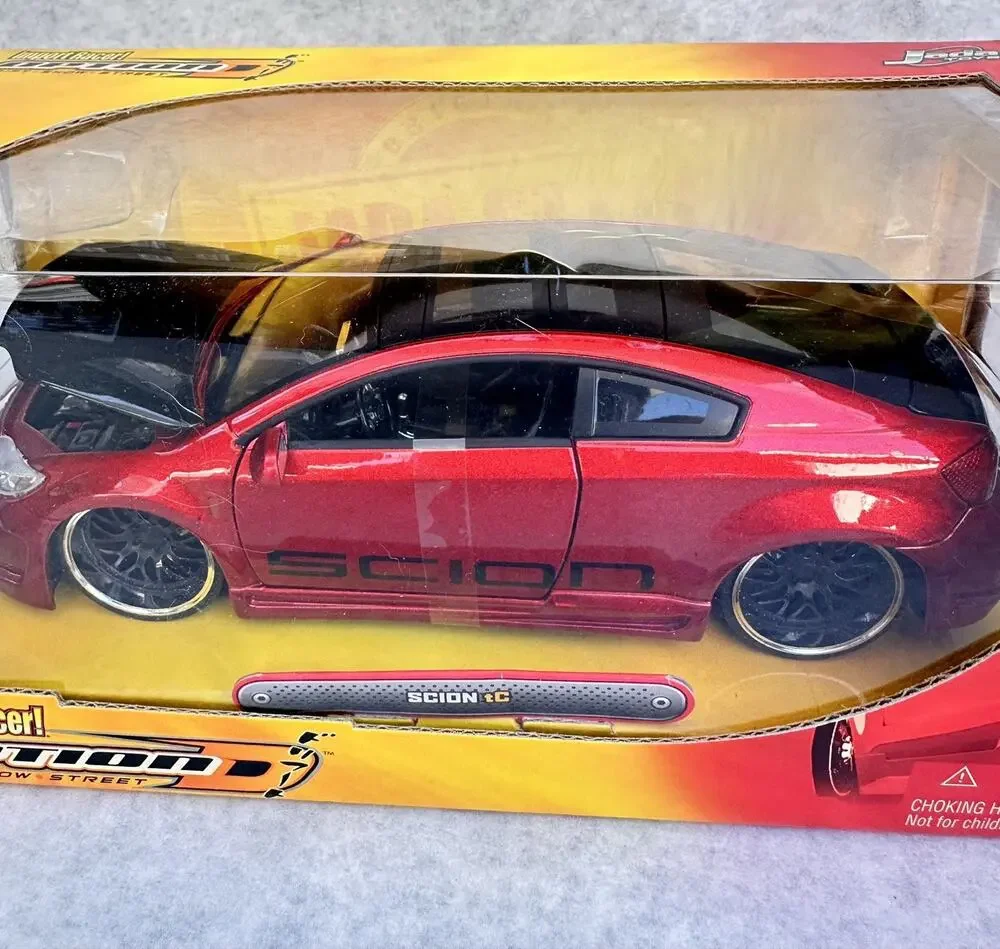 A45 NEW Jada Toys - Red SCION tC Import Racer Option D - 1:24 Die Cast, Sealed