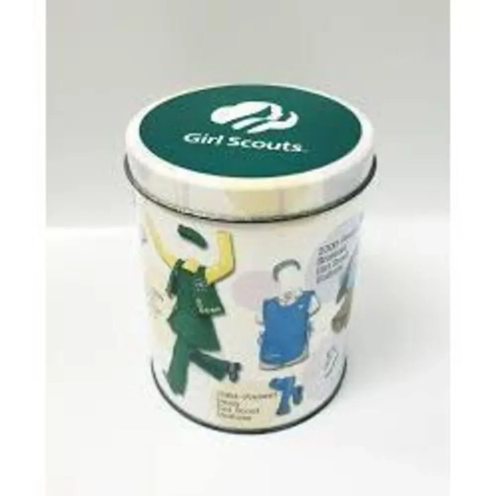 Girl Scouts Uniforms Through The Years Collectible Tin Small Round 1927-Present
