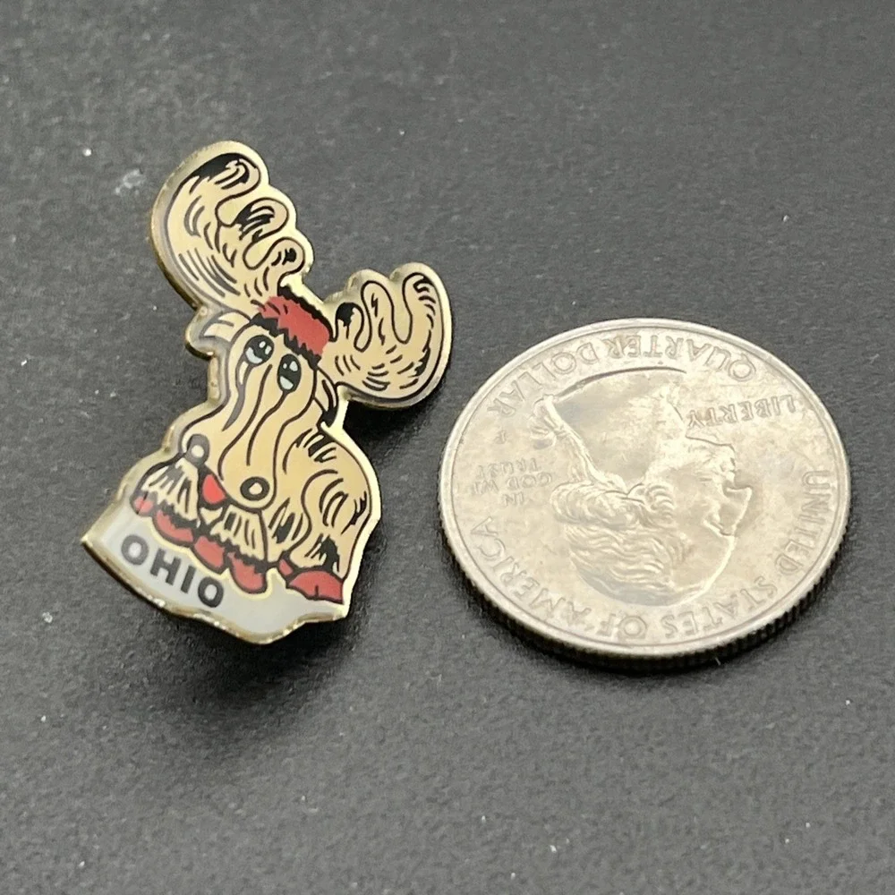 State Of Ohio Moose‎ Animal Lapel Hat Pin