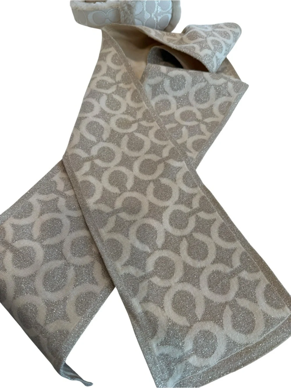 Coach 1941 Signature Metallic Merino Scarf
