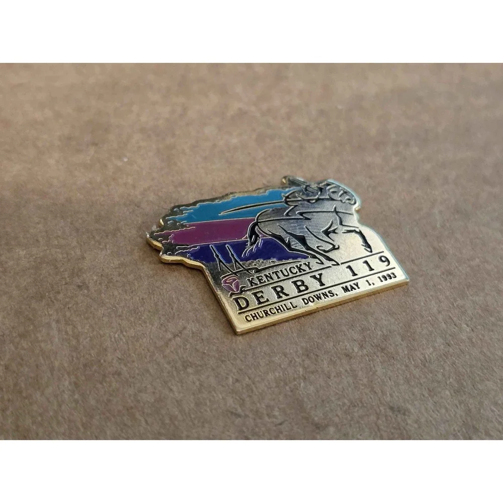 119th Kentucky Derby 1993 Churchill Downs Equestrian Lapel Vest Hat Pin G18