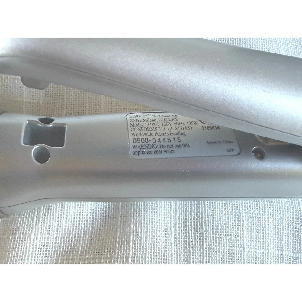 InStyler Rotating Iron IS1001 Silver Hair Straightener Curler Volumizer 135W