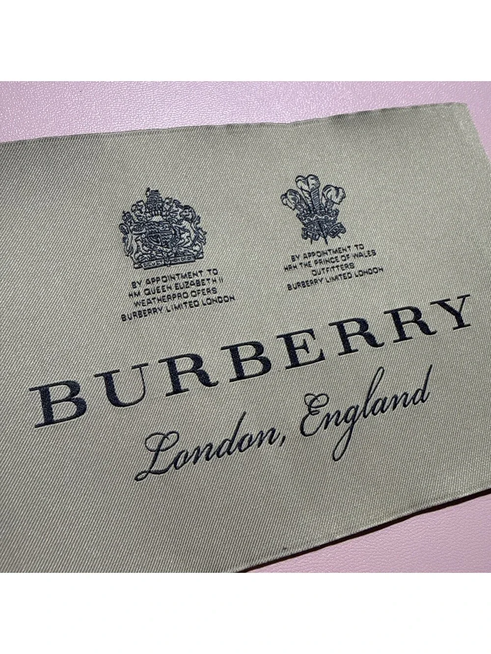 BURBERRY 1 Designer Tag LABEL Replacement Sewing Accessories 14 X 9.5 cm