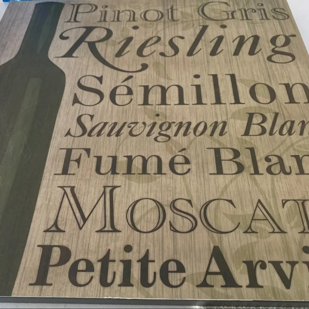 Wall Wine Names Decorative Large Wood‎ Sign