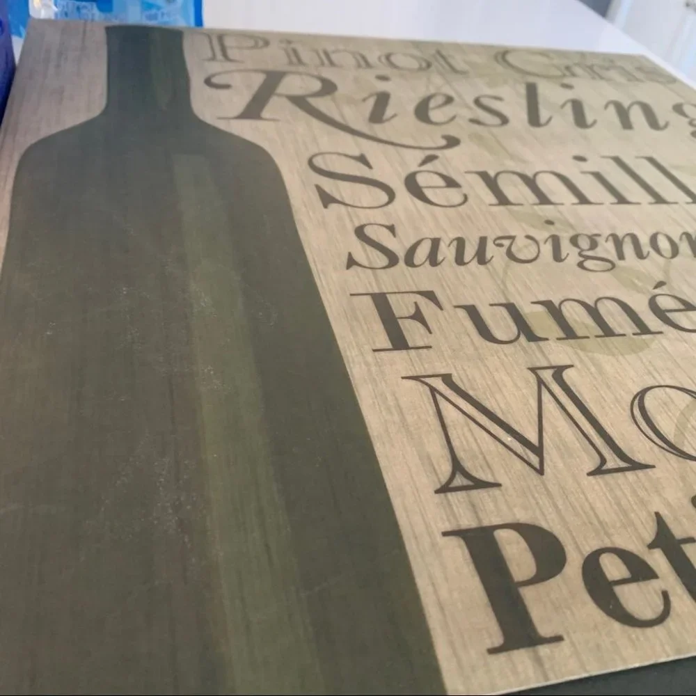 Wall Wine Names Decorative Large Wood‎ Sign