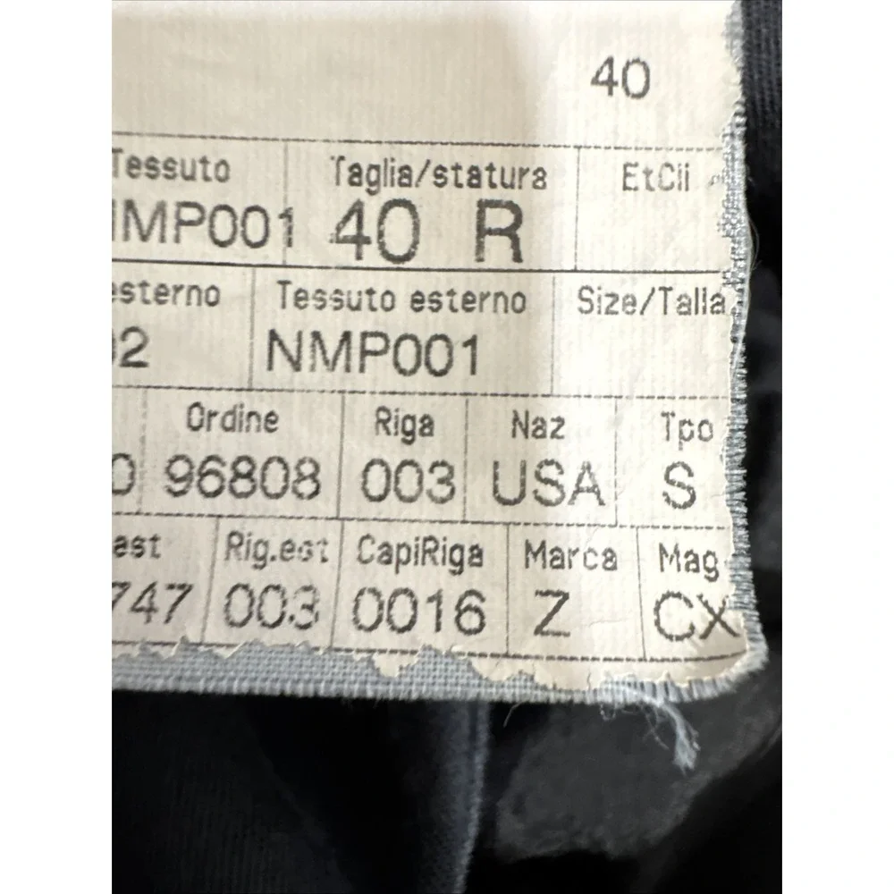 Ermenegildo Zegna 40R Dark Gray 100% Wool‎ 75L102 Pleated Mens Dress Pants