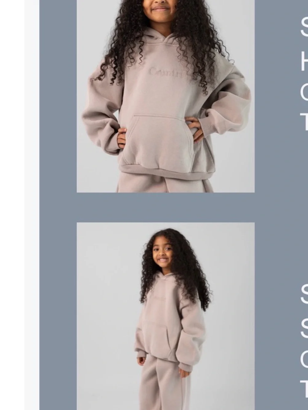 Kids Comfrt “Bark” color Hoodie & Jogger Set
