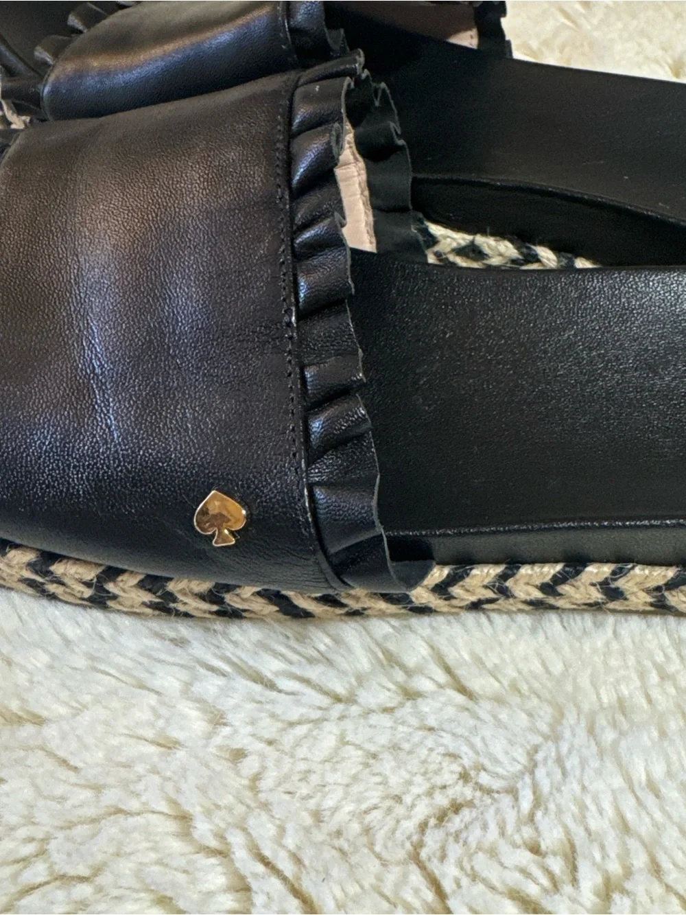 kate spade black leather