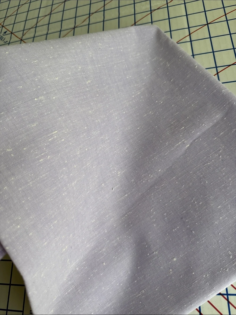 Vintage Lavender Linen Like Blend Slub Fabric 1 Yard x 44 Textured Woven Lilac