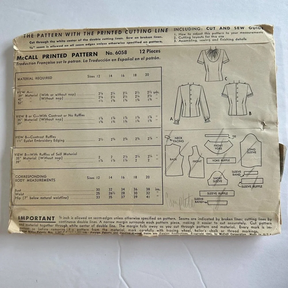 McCalls mccall vintage