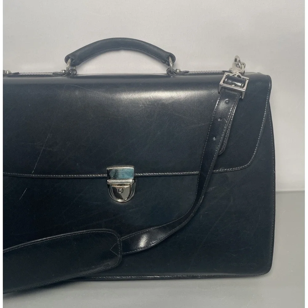 Jack Georges black leather