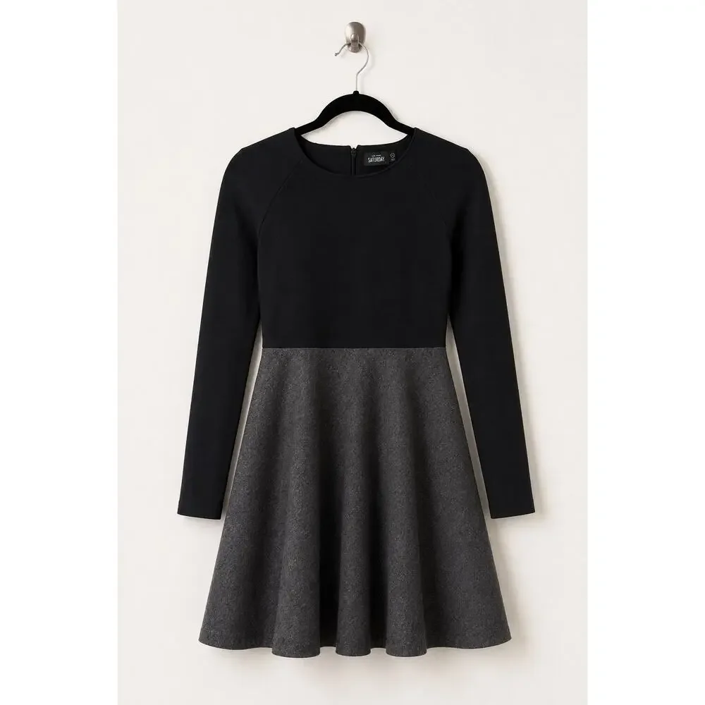 Kate Spade Saturday Colorblock Wool Fit & Flare Dress Size 4