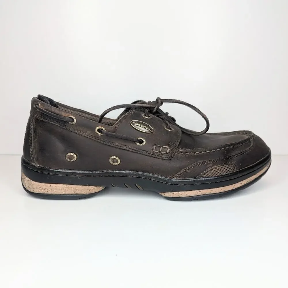 Irish Setter Red Wing Brown leather shoes deck boat oxford lace up size 11.5