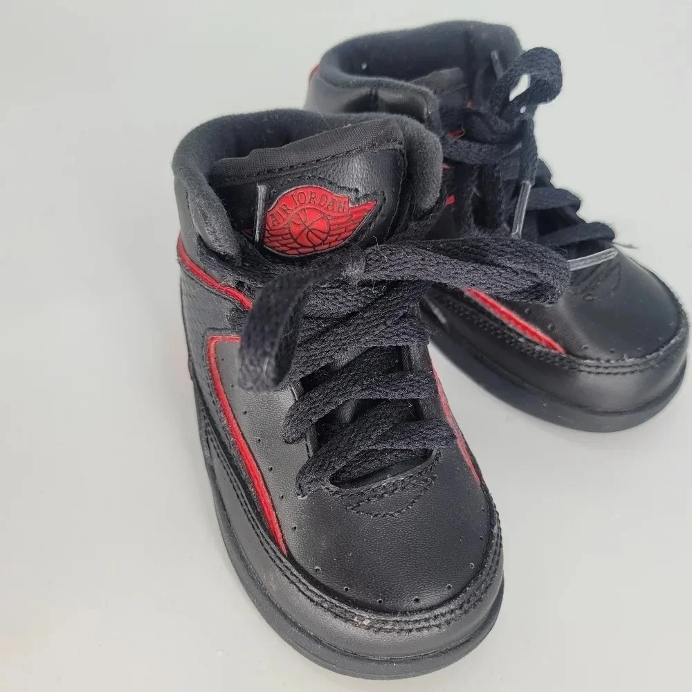 Nike air jordan infant baby retro black red sneakers shoes size 6