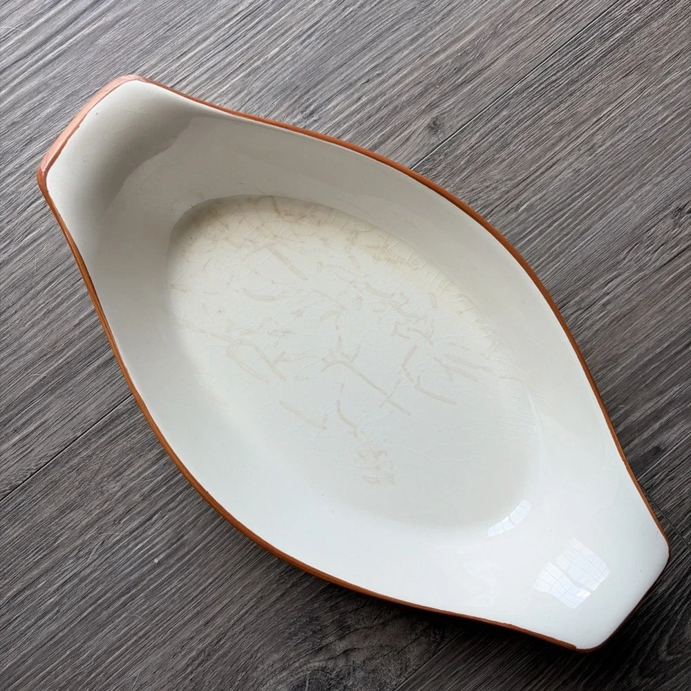 Vintage Jamestown China Country Home Oval Oven Casserole Dish Japan Cottage Core