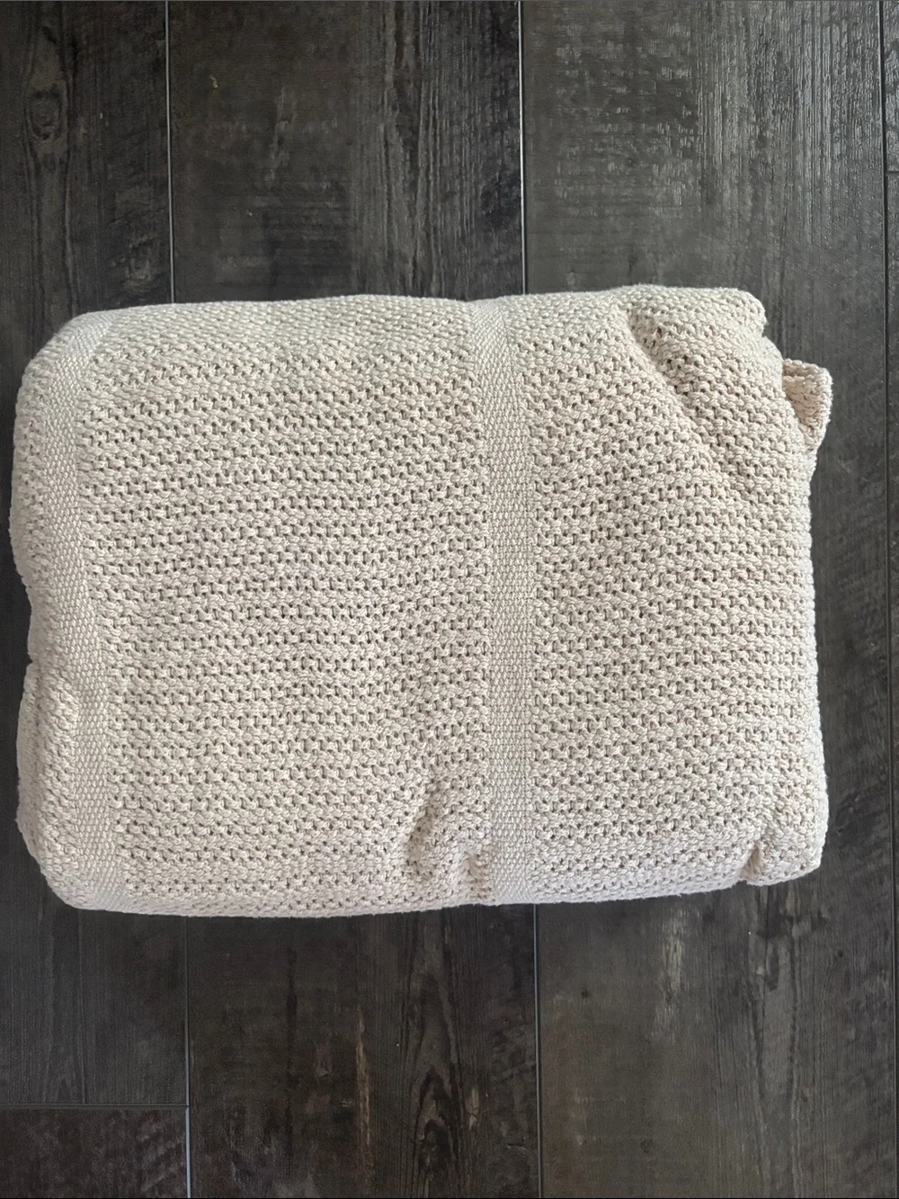 Cotton Thermal Blanket Beige Size Queen 90x90