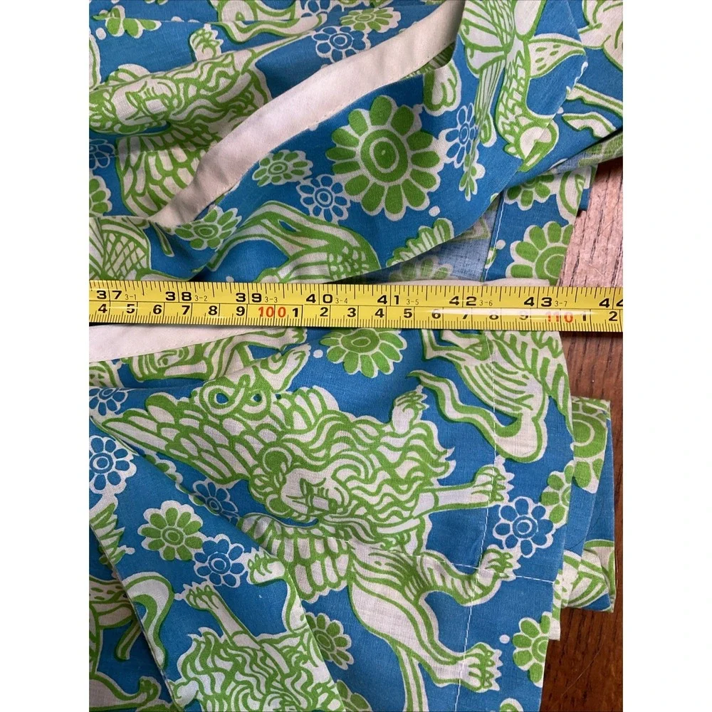 Rare 1960s Lilly Pulitzer Men's Stuff Bathrobe Size XL Mythological Palm Beach