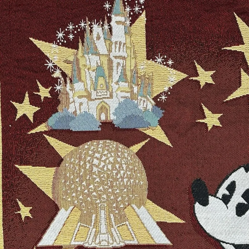 Vintage Walt Disney World Tapestry Throw Blanket - 60” x 50”