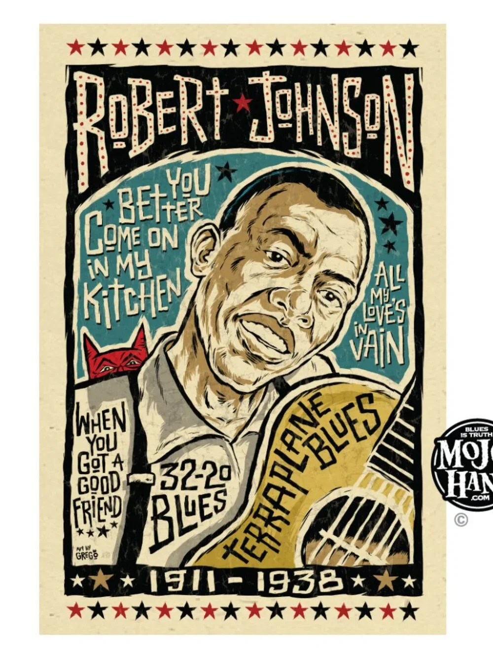 Robert Johnson tribute art print -12