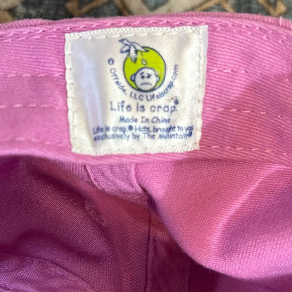 Pink Embroidered “Out of Wine Life is Crap” Funny Baseball Hat Cap NEW NWOT