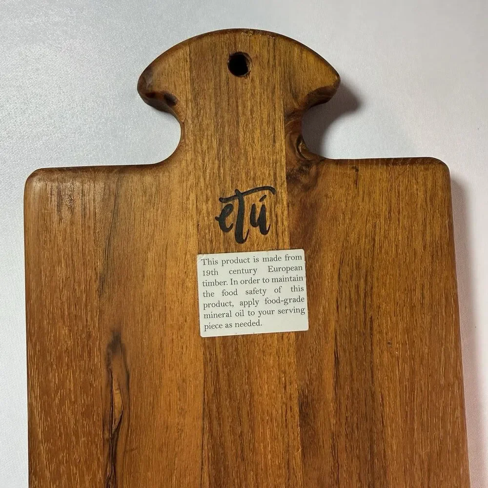 ETU Home Wood Rectangle Charcuterie Cheese Serving Board