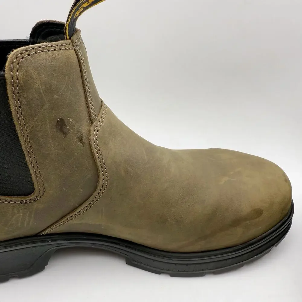 Timberland Pro Mens Nashoba Work Boots 7.5 Brown WP EH Comp Toe Pull-On EUC