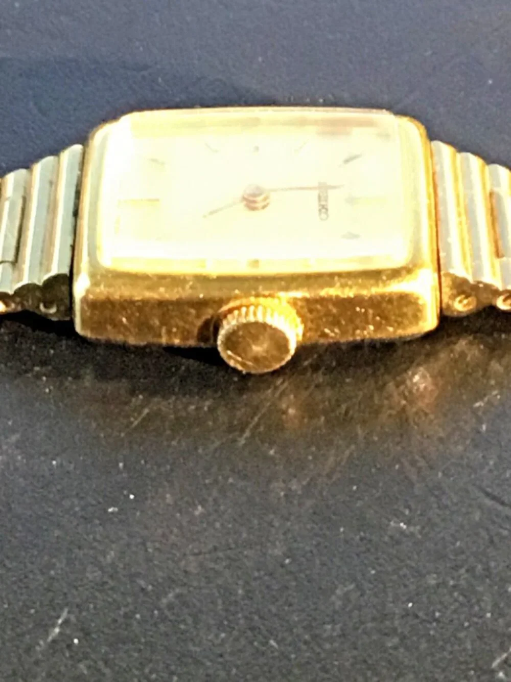 Vintage 1978 Seiko 11-4809 Ladies Manual Wind Gold Tone Mechanical Watch Runs