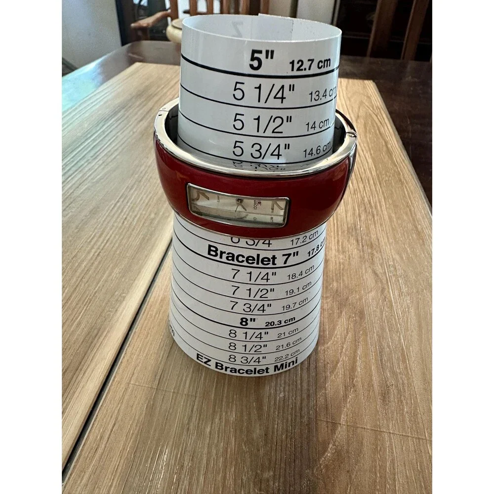 Denacci Y2K Red Metallic Wide Watch Deadstock