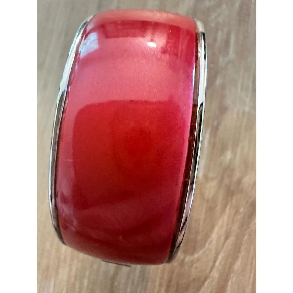 Denacci Y2K Red Metallic Wide Watch Deadstock