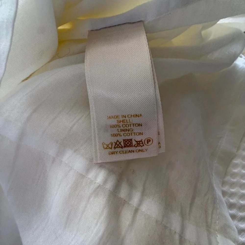 Kate Spade New York bridal white dress with subtle textured pattern