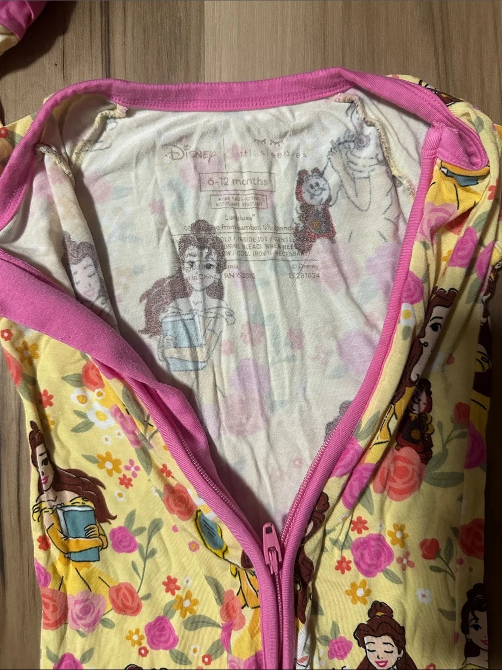 6-12 Month Little Sleepies Belle Bodysuit Dress Zippy and Bow