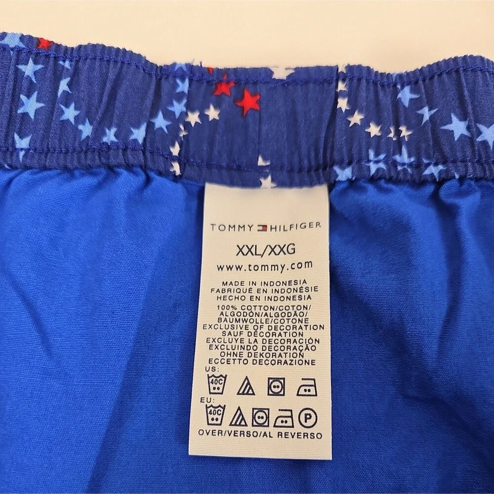 Tommy Hilfiger Men's XXL Blue Cotton Boxer Shorts Stars New Unworn