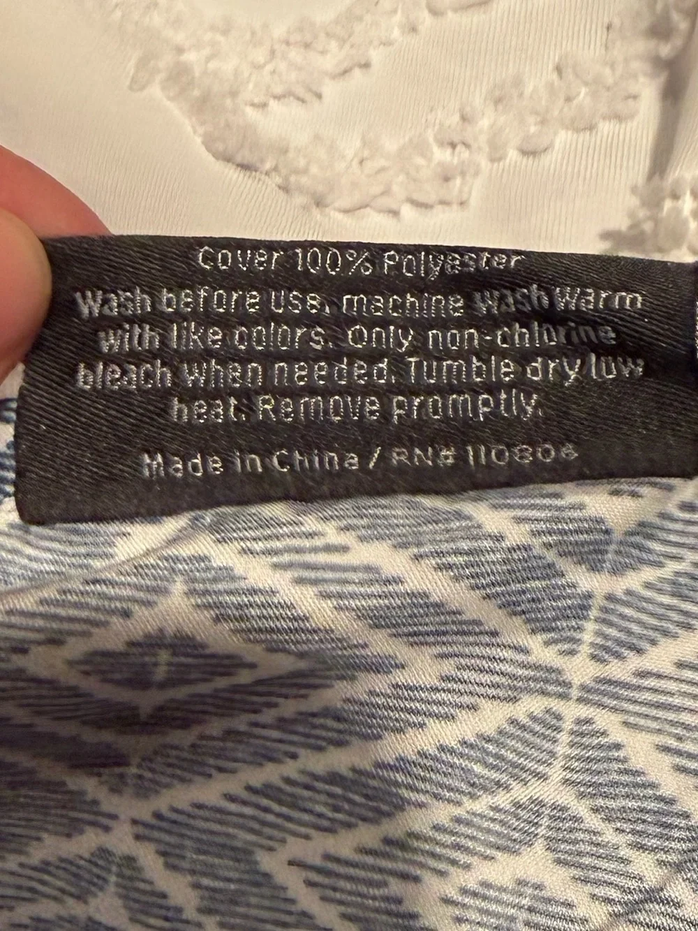 French Connection White Textured Duvet Cover