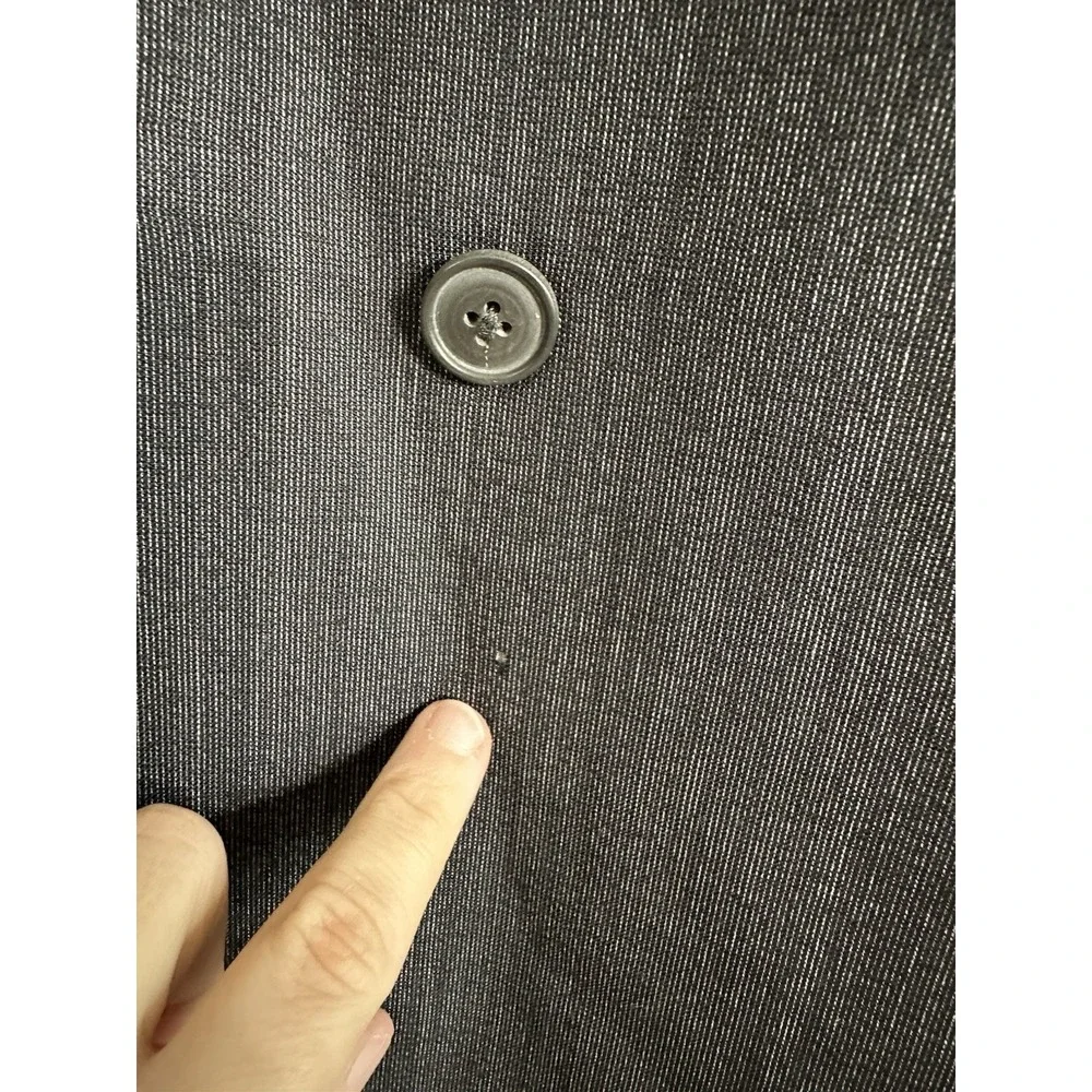 Vintage Ermenegildo Zegna Blazer Mens 42 Gray Double Breasted Peak Lapel Jacket