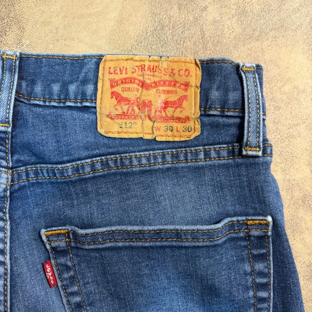 Levi 512 Slim Taper Jeans Mens 30x30 Blue Medium Wash Denim 1285
