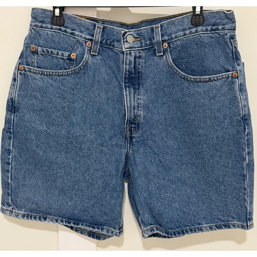 Levis 550 Relaxed Fit Denim Shorts Mens 34 Blue Medium Wash Cotton 37550-1891