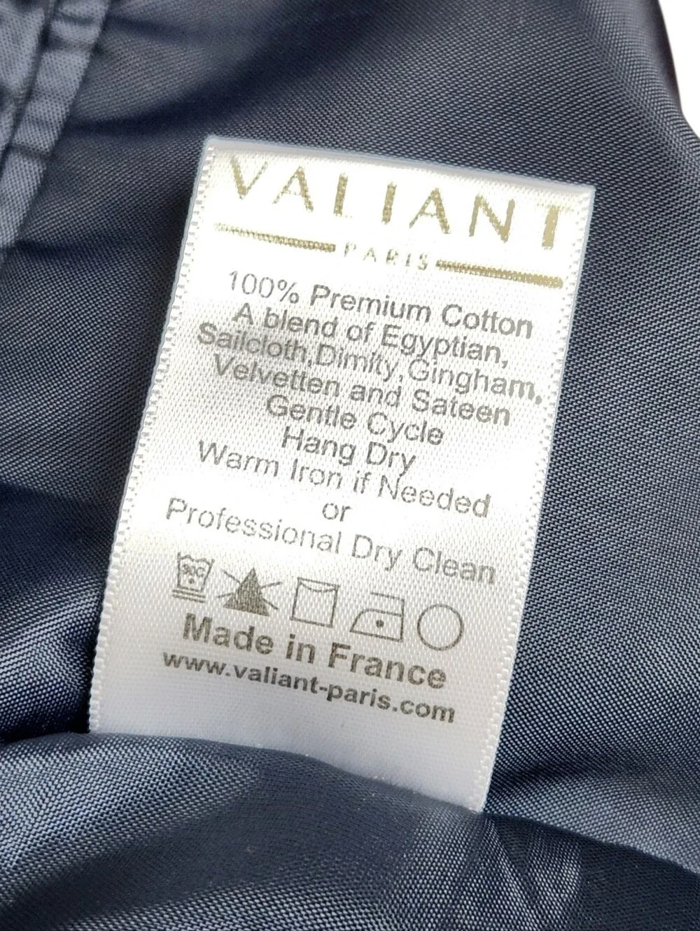 Valiant Paris Midnight Blue Black Trim Blazer Dinner Jacket Cotton Mens Size 42