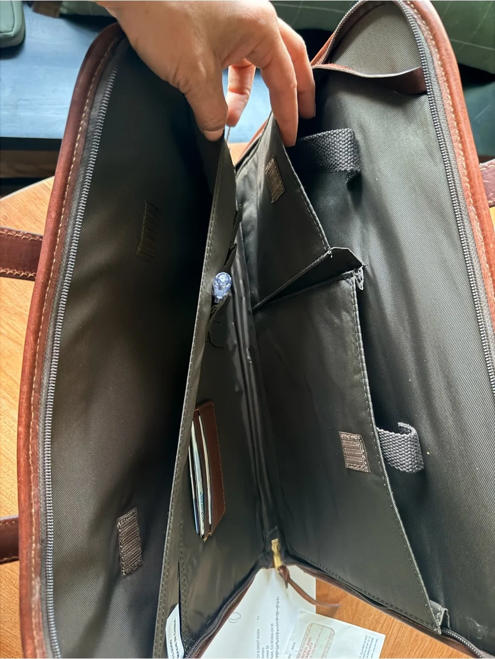 Orvis leather briefcase