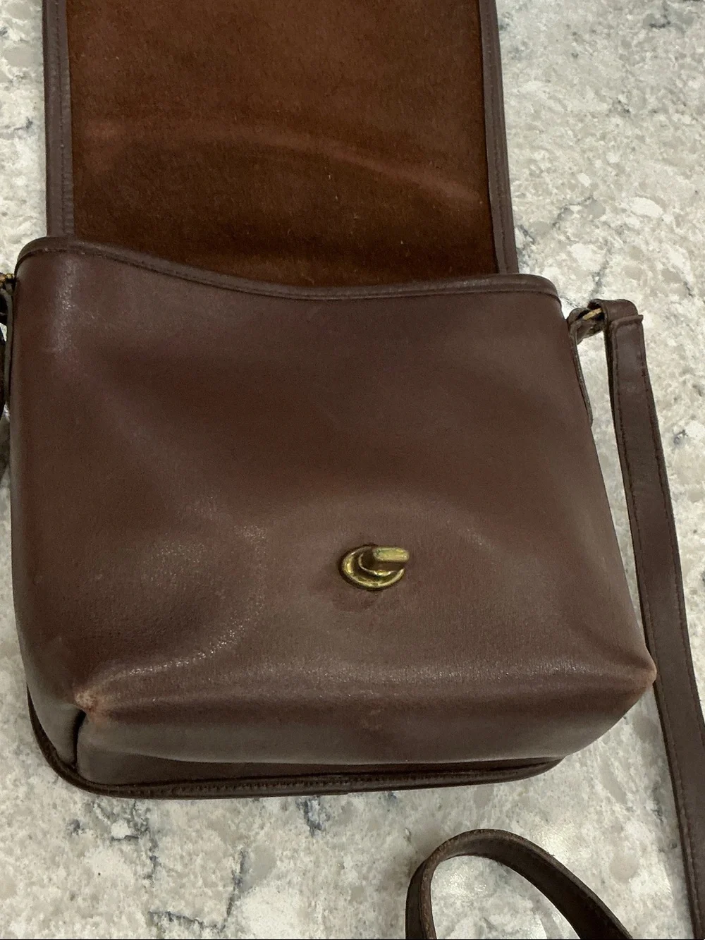 Coach compact leather