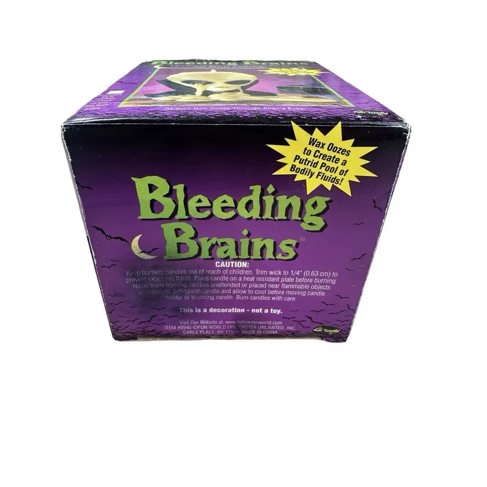 Vintage Fun World Bleeding Brains Rat Candle Wax Blood Halloween NIB Rare