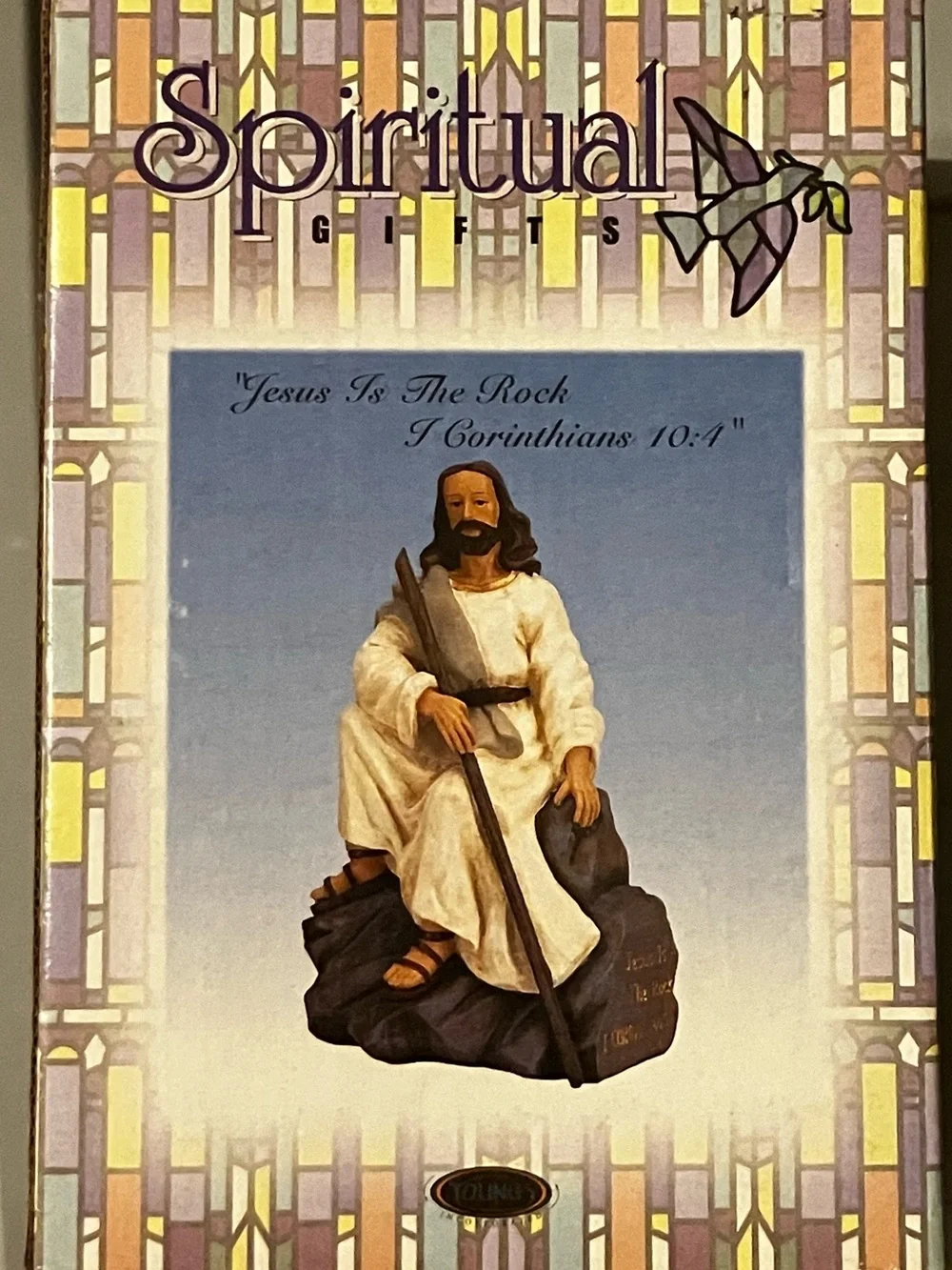 New in box Beautiful Jesus Is The Rock Centerpiece- White, Brown