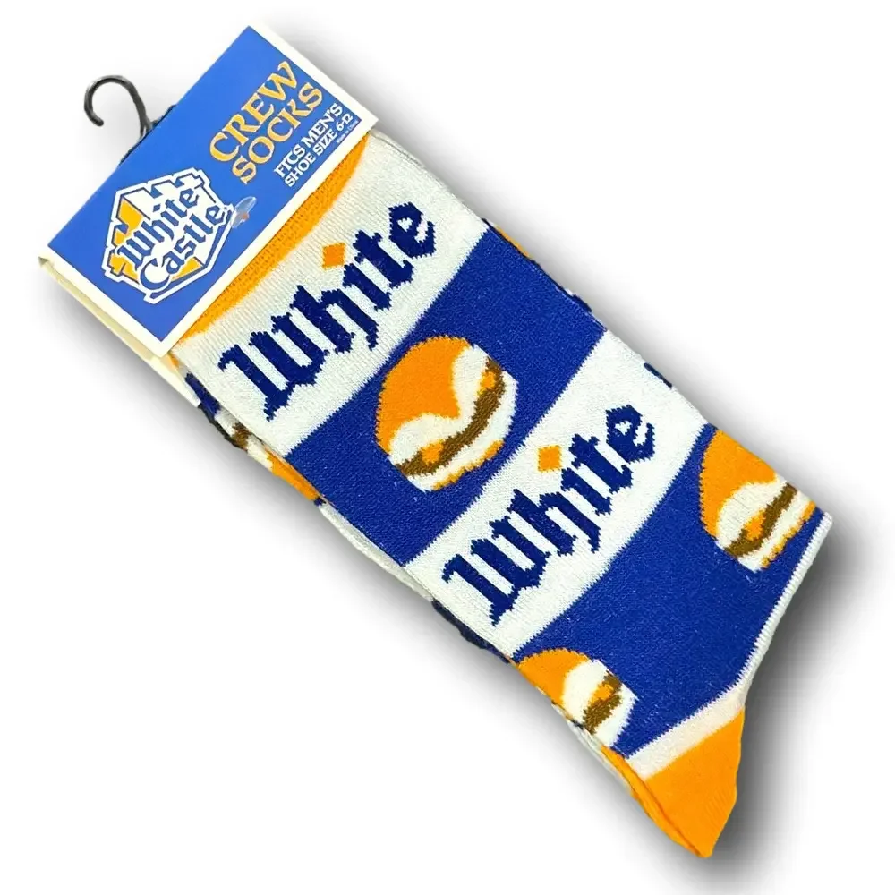 3/$20 White Castle Fast Food Funny Novelty Crew Socks - NWT