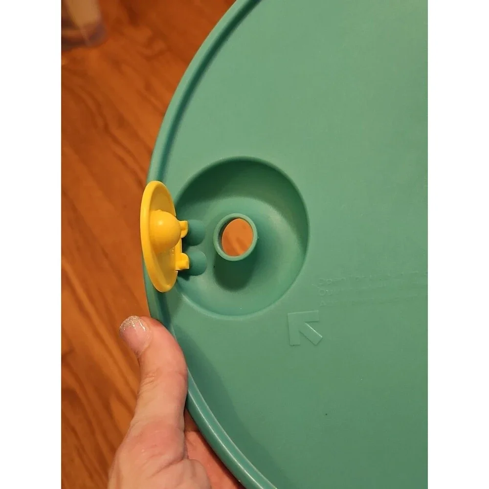 Vintage Tupperware CrystalWave Vented Replacement Lid #2651A Aqua & Yellow 10
