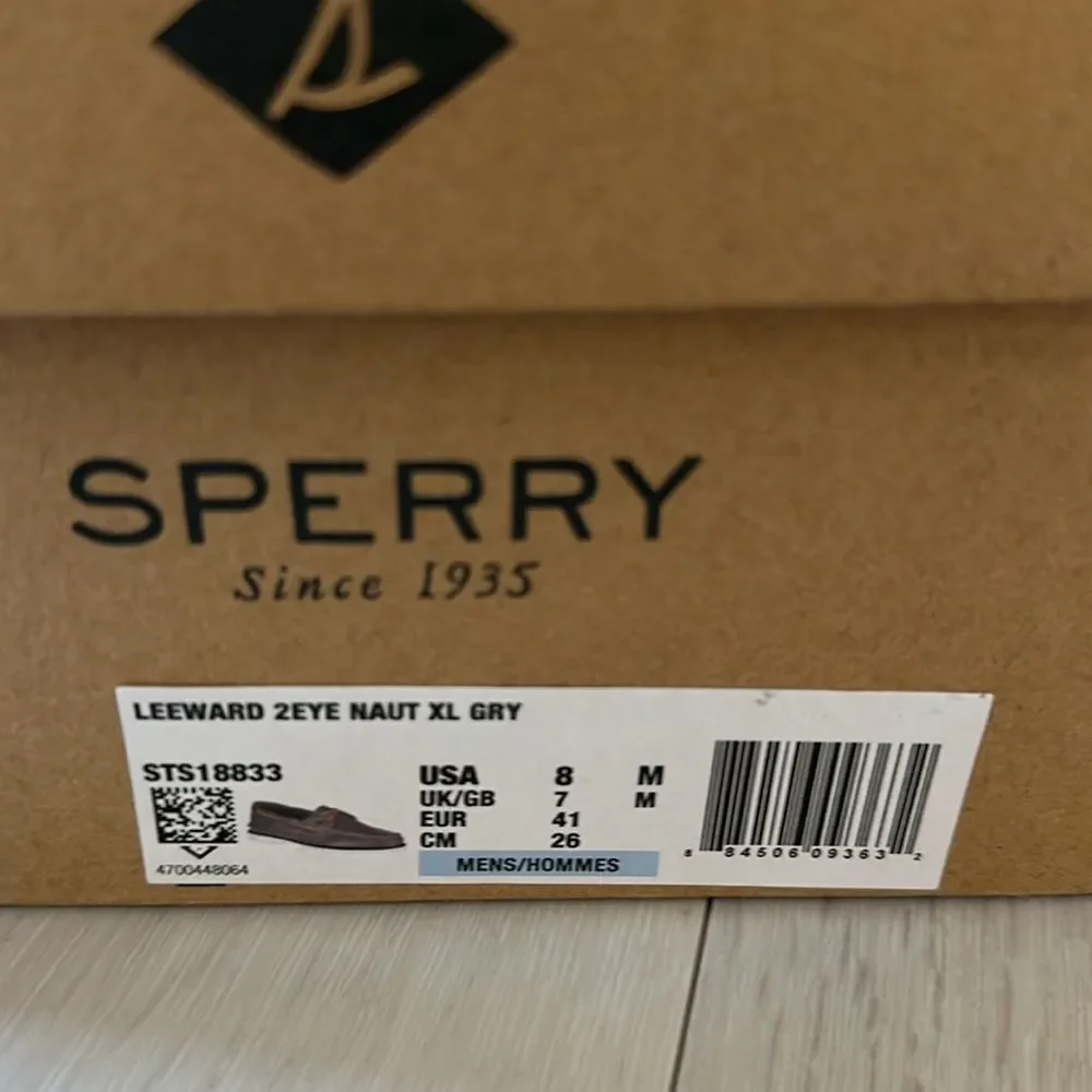 Sperry nwt packaging